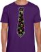 Bellatio Decorations Tropical party shirt heren - stropdas - paars - neon