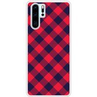 P30 Pro Tartan Rouge Bedrukt Siliconen Hoesje