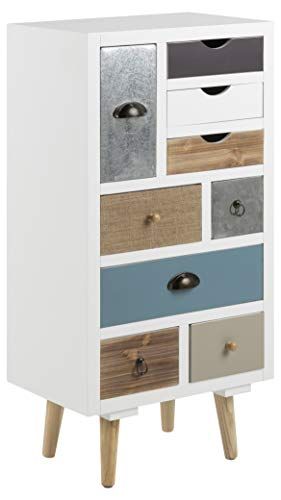 AC Design Furniture Commode Suwen - B: 48 x D: 32 x H: 98 cm - MDF - Veelkleurig