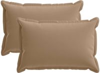vidaXL - Kussensloop - 2 stuks - HOUTEN - Taupe - 40 x 60 cm - Polyester
