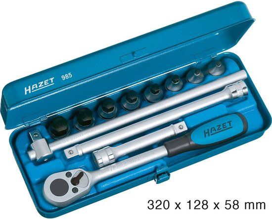 Hazet 985 Dopsleutelset Metrisch 1/2" 12-delig