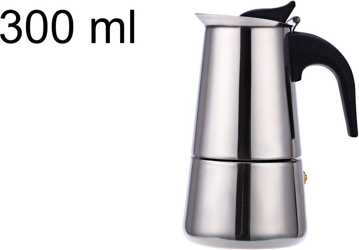 Nonna percolator (inductie) 6 kops - 300 ml - espresso maker / espressomaker 100% RVS
