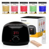 Bolusso Wax Apparaat - Ontharing Set - NIEUW model - 5 Soorten Beans 500 Gram - 50 Wax Staafjes - Gratis Afterwax