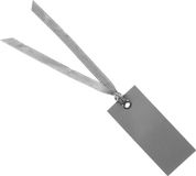 Santex Cadeaulabels met lintje - 12 stuks - Zilver - 3 x 7 cm