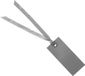 Santex Cadeaulabels met lintje - 12 stuks - Zilver - 3 x 7 cm