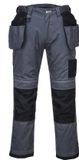 Portwest PW3 Werkbroek met holsterzakken T602 - Grijs/Zwart - 46