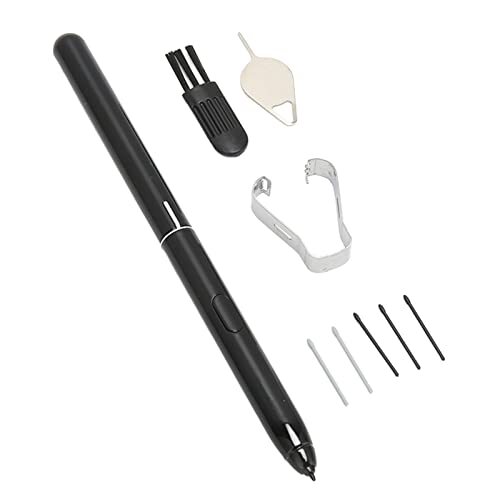 LBEC stylus brede toepasbaarheid, perfecte vervanging voor styluspen, capacitief kunststof materiaal met 5 verwisselbare punten voor S4 voor T835 voor T830 zwart