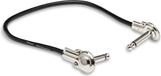 Hosa IRG-101 Gitaar Patch Kabel, Low-profile met haakse jack pluggen, 1 ft / 30 cm