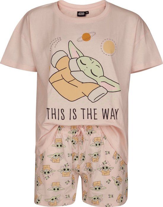 Star Wars The Mandalorian - This Is The Way Pyjama lichtroze Katoen - Vrouwen - Maat S