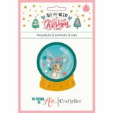 Craftelier - Shaker-sneeuwbal uit de collectie "All You Need Is Christmas" | Compatibel met verschillende stansmachines | Afmetingen ca. 7,40 x 9,10 cm