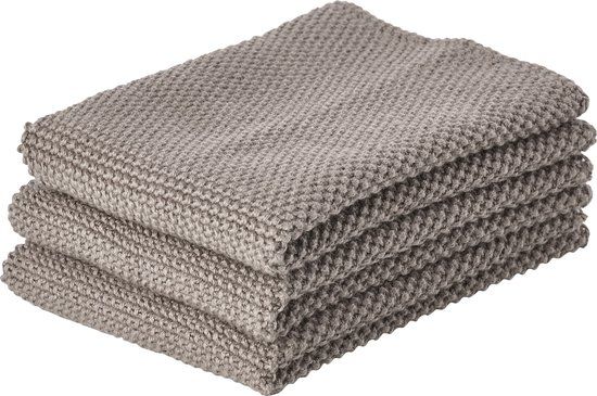 Zone Denmark Lappen 27 x 27 cm 3 stuks Taupe