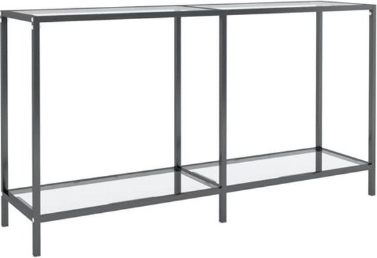 vidaXL Wandtafel 140x35x75,5 cm gehard glas transparant