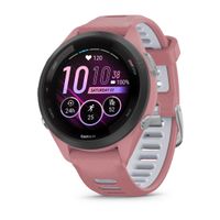 Garmin Forerunner 265S - Rose clair avec lunette noire et bracelet en silicone Rose clair/Gris poudre