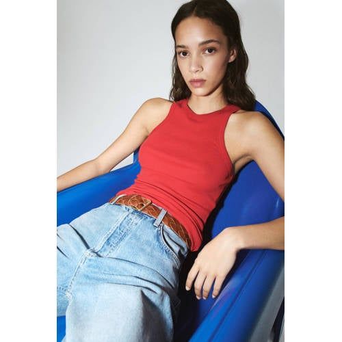 Mango katoenen top - rood
