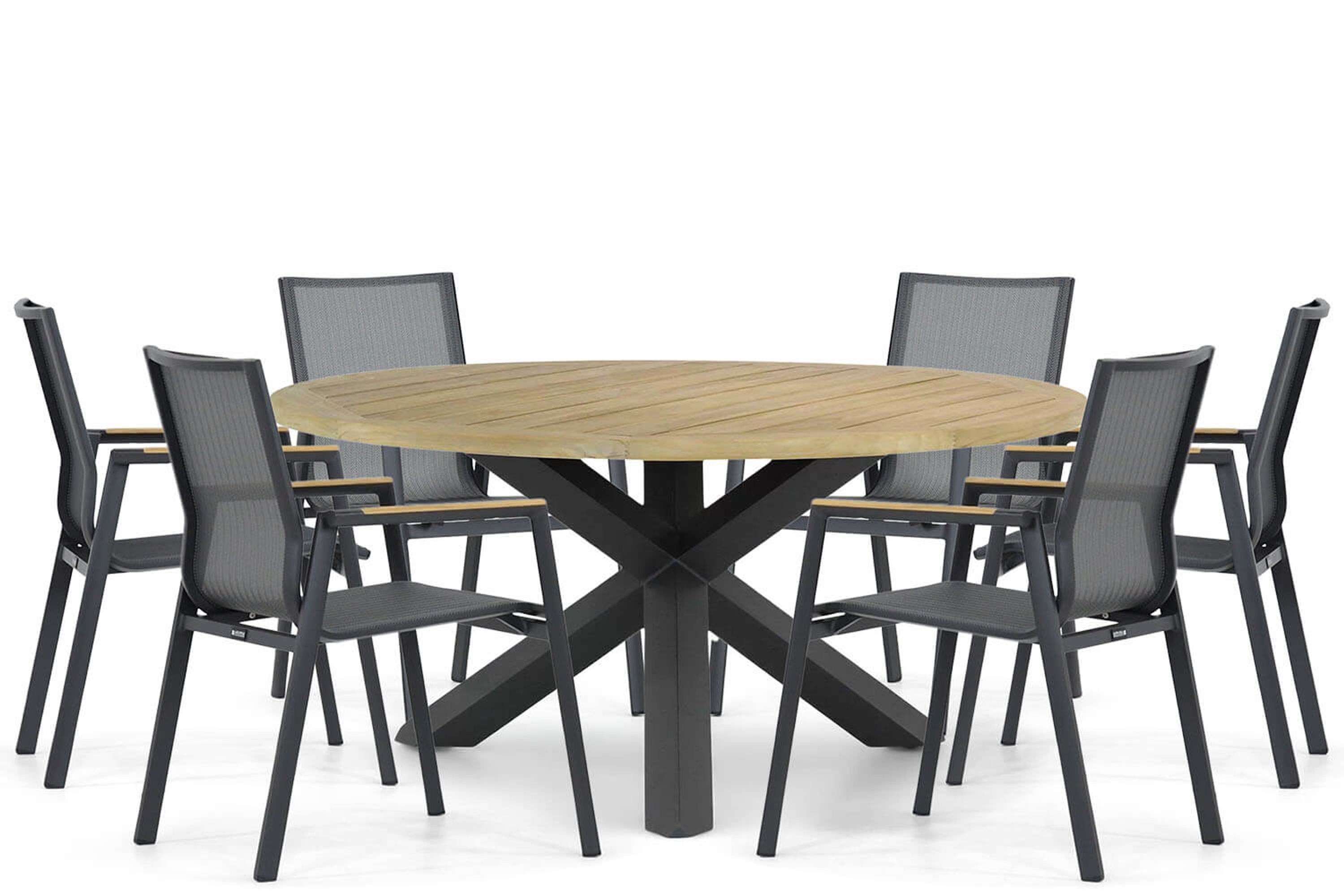 Lifestyle Garden Furniture Lifestyle Lifestyle Fiora/Rockville 160 cm dining tuinset 7-delig