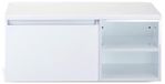 BES LED Frozen Badmeubelset 100 cm - Greeplijst in Kleur - Wastafel Regaalkast met Bovenblad Wit Hoogglans