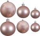Decoris Kaemingk B.V. Compleet glazen kerstballen pakket lichtroze glans/mat 16x stuks - 6x 6 cm - 6x 8 cm - 4x 10 cm