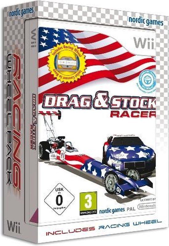 Drag & Stock Racer + Steering Wheel - Nintendo Wii - Standard Edition