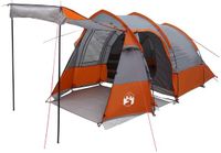 vidaXL Tunneltent Grijs en Oranje 390 x 215 x 152 cm