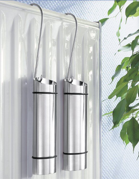 WENKO Luchtbevochtiger RVS radiator / verwarming set van 2 stuks