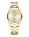 Radiant - Fiji-collectie - analoog en automatisch polshorloge voor dames. Horloge met gouden wijzerplaat en roestvrijstalen armband, maat 36 mm, 3 ATM., Beige, Armband