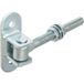 Domax Charnière de portail de clôture réglable en acier galvanisé, M16 x 130 mm