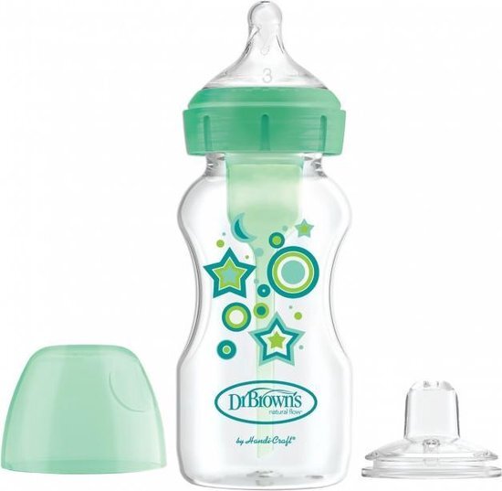 Dr. Browns Dr. Brownâ€™s Options+ Starter Kit Fles / Sippy Groen 270 ml groen