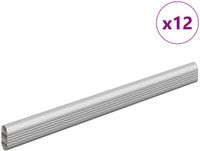 vidaXL Kaststang - 12 stuks - Zilver - Aluminiumlegering