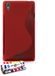 Ultraplatte MUZZANO Ultraplatte zachte beschermhoes SONY XPERIA T3 [Le S Premium] [rood] + stift en microvezeldoek MUZZANO® GRATIS