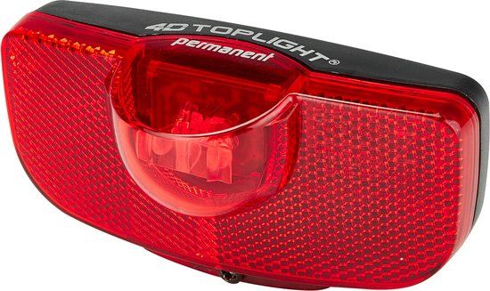 Busch + Müller 4D-Toplight Batterij Achterlicht - Zwart/Rood