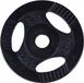 Gorilla Sports disque d'haltère - 2,5 kg - Gripper - 30 mm - Noir