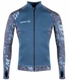 Beuchat Atoll Rash Guard Met Lange Mouwen En Volledige Ritssluiting Blauw 2XL Man