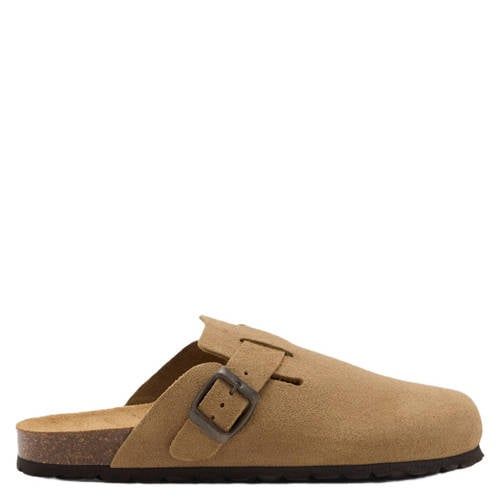 MANGO TEEN suède clogs - beige