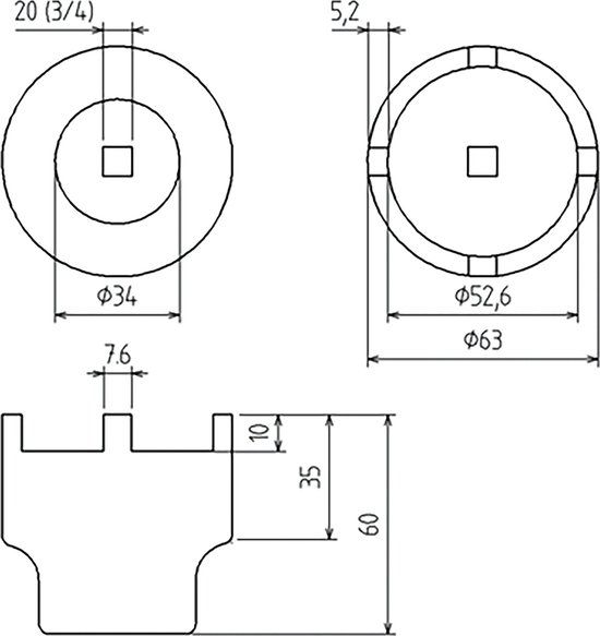 BGS 5420 Draagarmkroonmoersleutel voor Mercedes-Benz M-klasse