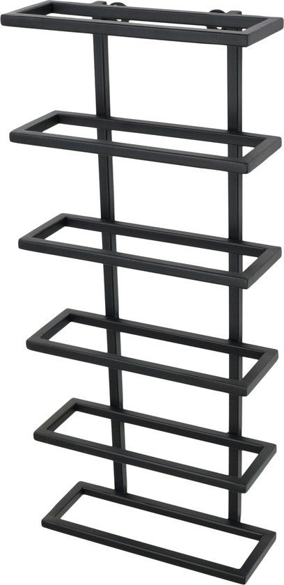 LOFT42 Pinot Wandwijnrek - 6 Flessen - Zwart Metaal