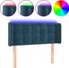 vidaXL Hoofdbord LED - 103x16x78/88 cm - Fluweel - Donkerblauw