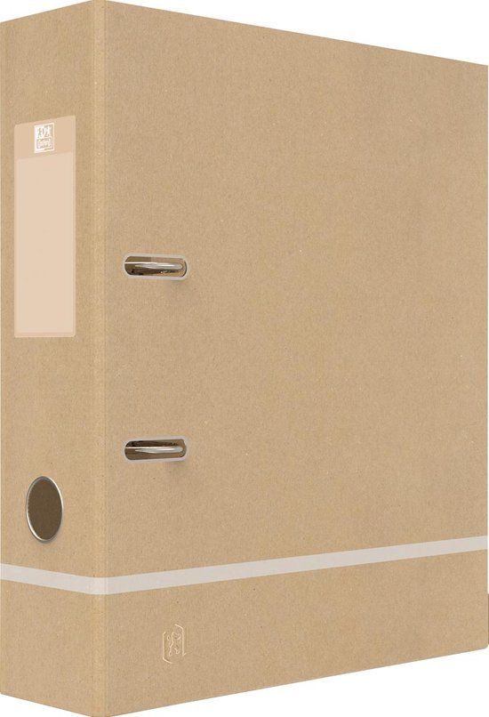 Oxford - Ordner A4 80mm karton naturel/wit - 10 stuks