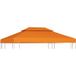 Orange 3x4 M 310 G/m² Bâche de remplacement pour auvent