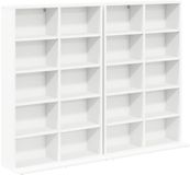vidaXL CD Kast 2 st Wit 65 x 23,5 x 97,5 cm Bewerkt hout