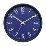 Versa Raven wandklok, nieuw uurwerk en verbeterde kwaliteit, stil en decoratief, voor keuken, woonkamer of eetkamer, afmetingen (H x L x B): 30 x 4,3 x 30 cm, polypropyleen, blauw