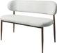 Habitat et Jardin Banc de salle à manger en tissu - 110 cm - "Sélène" - 3 places - Gris clair et marron