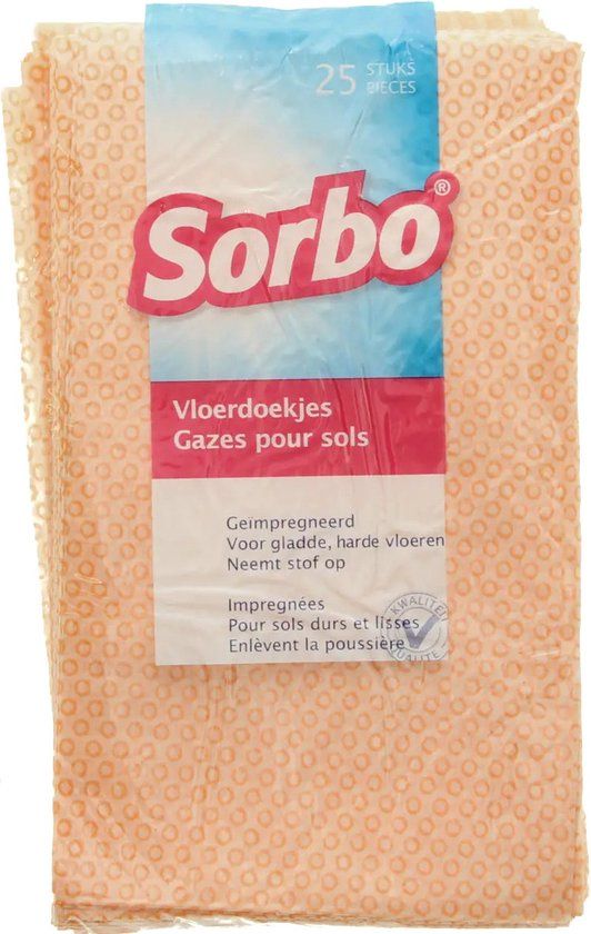 Nedac Sorbo Vlies stofdoekjes - 25 stuks - Donkergeel