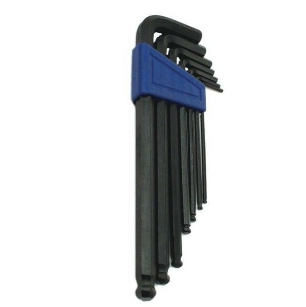 Brüder Mannesmann 7-delige Inbussleutelset Met Kogelkop - 2,5-10mm