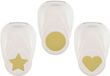 Vaessen Creative Pons Set - Figuurpons - Cirkel, Hart, Ster - 3 st. - 2 tot 2,4 cm