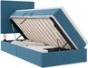 vidaXL LED-opbergbed met matras, donkerblauw, 100 x 200 cm, fluweel