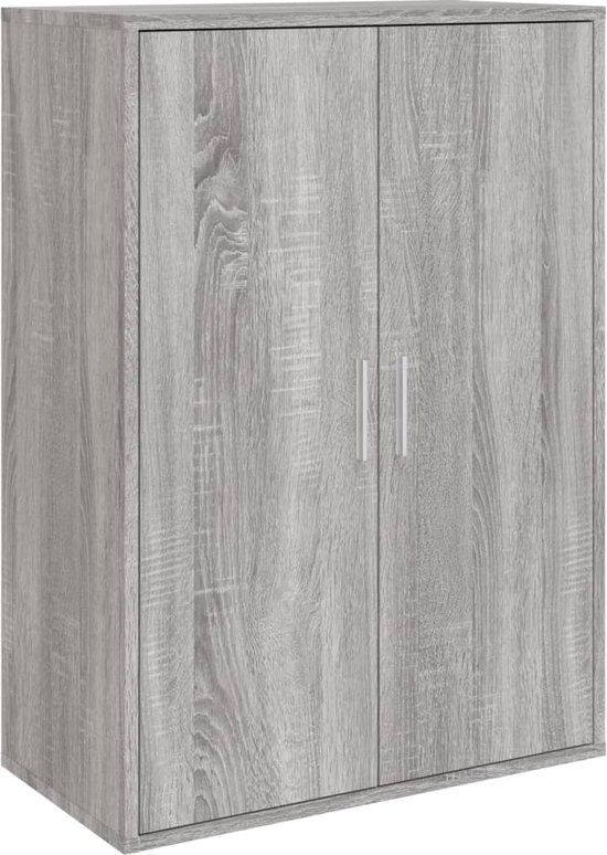 vidaXL Dressoir 60x31x84 cm bewerkt hout grijs sonoma