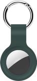 Hoco Premium Lederen Hanger voor Apple Airtag - Sleutelhanger - Hoesje - Donkergroen