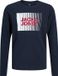 Jack & Jones Junior T-shirt Jjecorp Logo Tee Play Ls O-neck Noo 12244209 Navy Blazer Mannen Maat - 176
