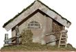 Euromarchi crèche vide - brun - bois/mousse/paille - 42 x 19 x 30 cm - décoration de Noël - décoration de Noël