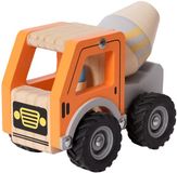 Speelgoedtopdeals Houten Betonmixer Oranje Speelgoedauto voor kinderen
